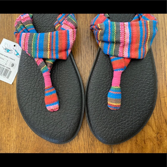 SANUK Yoga Sling 2 Print Sandals Brand New Size 9 - Picture 3 of 10
